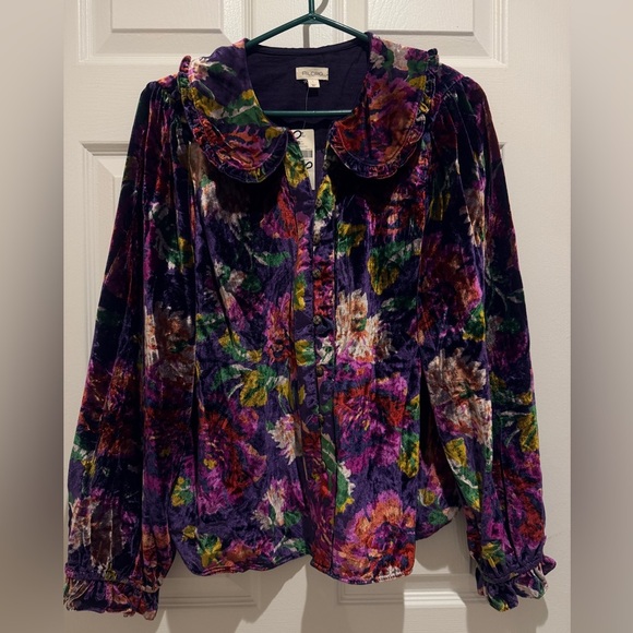 Anthropologie Tops - NWT Anthropologie Size Large The Keira Collared Button-Front Blouse by Pilcro